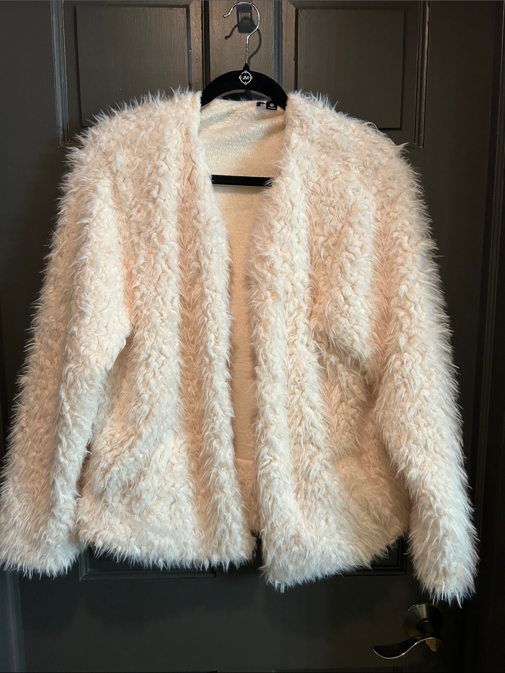 Kenzie Faux Fur Open Front Jacket - L/XL